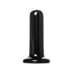 Стеклянный мини-вибратор Sexus Glass, стекло, черный, 10 см