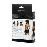 Платье Glossy JULIE из материала Wetlook с красной шнуровкой, черный, М