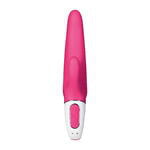 Нереалистичный вибратор Satisfyer Vibes Mr. Rabbit, силикон, красный, 22,1 см.
