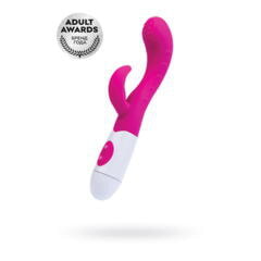 Вибратор с клиторальным стимулятором TOYFA A-Toys Nessy, силикон, розовый, 20 см