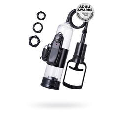 Помпа для пениса TOYFA A-Toys с вибрацией, PVC, чёрный, 22,8 см