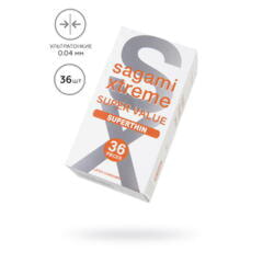 Презервативы Sagami, xtreme, 0.04, латекс, 19 см, 5,4 см, 36 шт.
