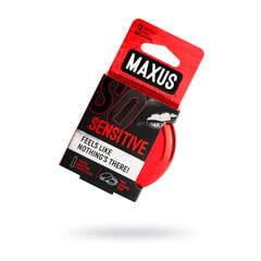 Презервативы Maxus, ультратонкие, латекс, железный кейс, 18 см, 5,2 см, 3 шт.