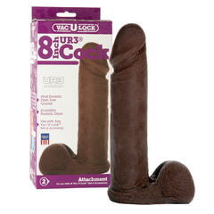 Насадка реалистик 8 черн. для Харнесс, UR3 Vac-U-Lock™ - 8 ULTRASKYN™ Cock - Choco
