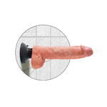 Вибромассажер 3в1 на съемной присоске 10 Vibrating Cock with Balls