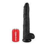 Фаллоимитатор-гигант черный King Cock 14 Cock with Balls