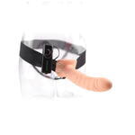 Полый страпон с вибрацией телесный Fetish Fantasy Series 8 Vibrating Hollow Strap-On