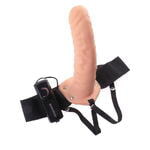 Полый страпон с вибрацией телесный Fetish Fantasy Series 8 Vibrating Hollow Strap-On
