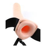 Полый страпон с вибрацией телесный Fetish Fantasy Series 8 Vibrating Hollow Strap-On