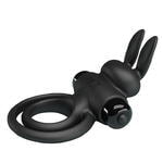 Эрекционное виброкольцо с двойным подхватом PrettyLove Vibrant Penis Ring III