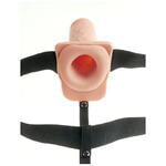 Перезаряжаемый вибрострапон Fetish Fantasy 7 Hollow Rechargeable Strap-on with Balls