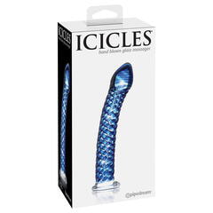 Стеклянный стимулятор Icicles No. 29 - Blue
