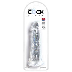 Прозрачный фаллоимитатор на присоске King Cock Clear 8