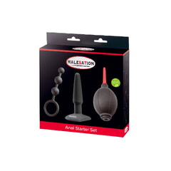 Набор анальных игрушек для начинающих MALESATION Anal Starter Set, черный, 3 шт
