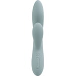 Вибратор-кролик Chika Turquoise Grey с функцией нагрева