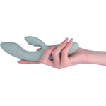Вибратор-кролик Chika Turquoise Grey с функцией нагрева