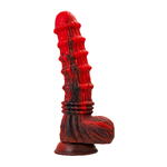 Вибратор Black&Red by Toyfa Monster Tops, силикон, красно-черный, 27 см
