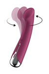 Вибратор для точки G  с ротацией Satisfyer Spinning G-Spot 1, силикон, бордовый, 16,8 см