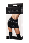Юбка Glossy Billie из материала Wetlook, черный, XL